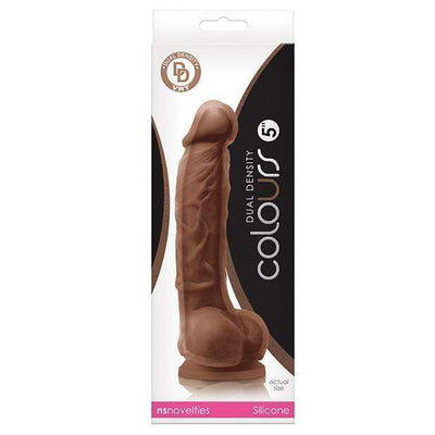 NS Novelties - Colours Dual Density Realistic Dildo 5" (Brown)