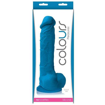 NS Novelties - Colours Pleasures Dildo w/Suction Cup 8" (Blue)