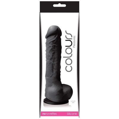 NS Novelties - Colours Pleasures Silicone Dildo w/Suction Cup 5" (Black)