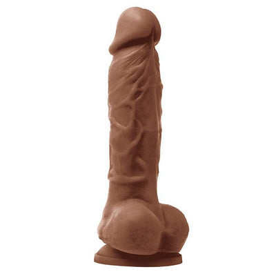 NS Novelties - Colours Pleasures Silicone Realistic Dildo with Balls 5" (Brown)