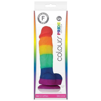 NS Novelties - Colours Pride Edition Silicone Dildo with Suction Cup 5" (Multi Colour)