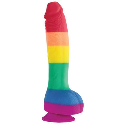 NS Novelties - Colours Pride Edition Silicone Dildo with Suction Cup 8" (Multi Colour)