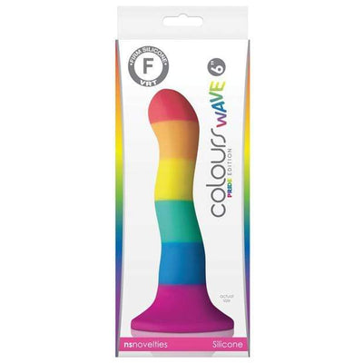 NS Novelties - Colours Pride Edition Silicone Wave Dildo 6" (Multi Colour)