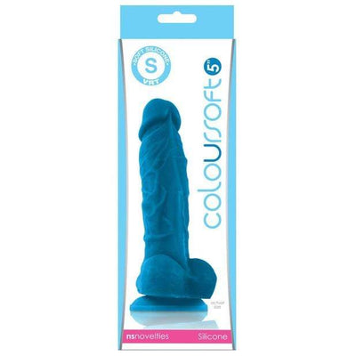 NS Novelties - ColourSoft Silicone Soft Dildo 5" (Blue)