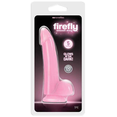 NS Novelties - Firefly Glow In The Dark Smooth Glowing Dong 5" (Pink)