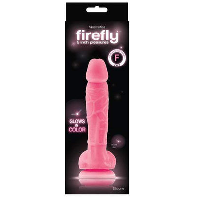 NS Novelties - Firefly Silicone Glowing Dildo 5" (Pink)