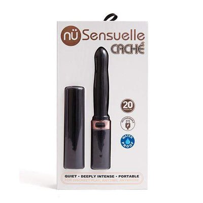 NU - Sensuelle Cache 20 Functions Covered Lip Stick Vibrator (Black)