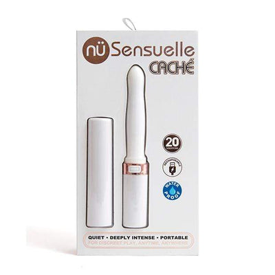 NU - Sensuelle Cache 20 Functions Covered Lip Stick Vibrator (White)