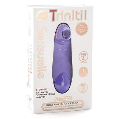 NU - Sensuelle Trinitii Suction Tongue Clitoral Air Stimulator (Purple)