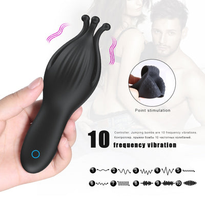 Penis Vibrator Sex Toy for Men Male Masturbator Automatic Penis Delay Trainer Glans Stimulate Massager Blowjob Adult Product