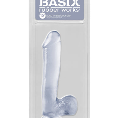 Pipedream - Basix Suction Cup Dong 10" (Clear)