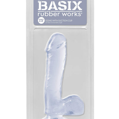 Pipedream - Basix Suction Cup Dong 7.5" (Clear)