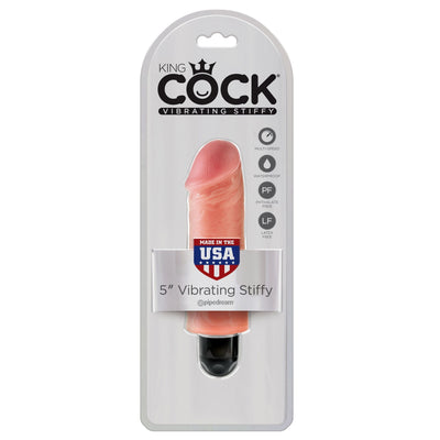 Pipedream - King Cock 5" Vibrating Stiffy Cock (Beige)