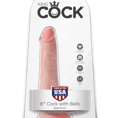 Pipedream - King Cock 6" Cock with Balls (Beige)