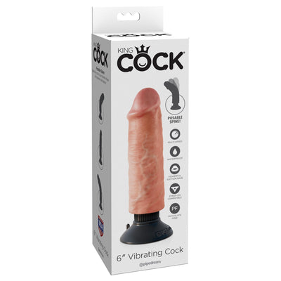 Pipedream - King Cock 6" Vibrating Cock (Beige)