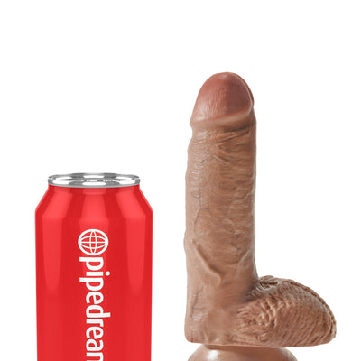 Pipedream - King Cock 7" Cock with Balls (Brown)