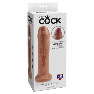 Pipedream - King Cock 7" Uncut Cock (Brown)