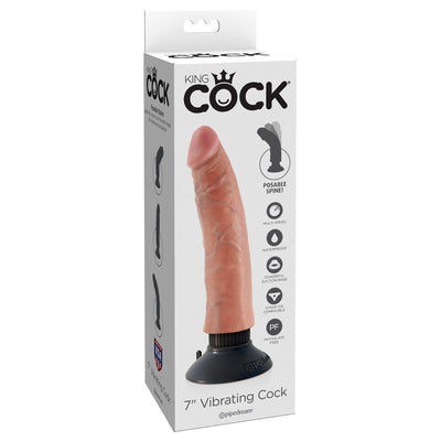 Pipedream - King Cock 7" Vibrating Cock (Beige)
