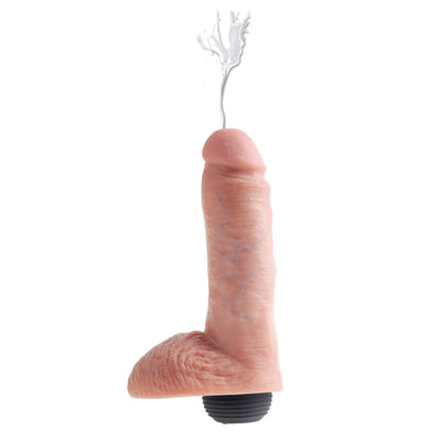 Pipedream - King Cock 8" Squirting Cock with Balls (Beige)