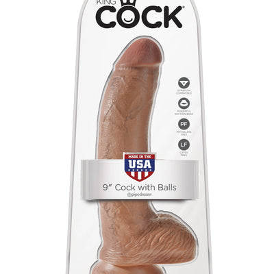 Pipedream - King Cock 9" Cock with Balls (Brown)