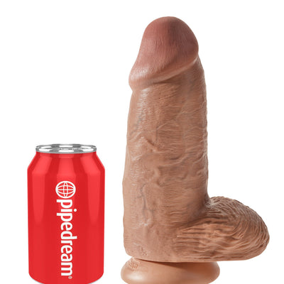 Pipedream - King Cock Chubby Cock with Balls (Brown)