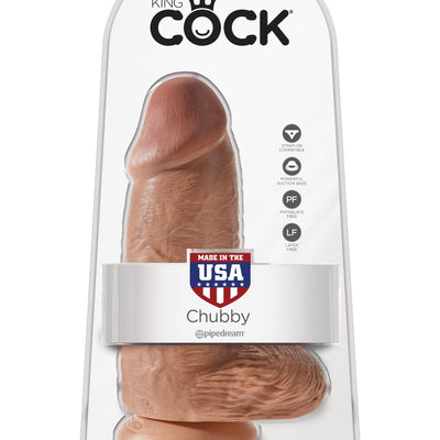 Pipedream - King Cock Chubby Cock with Balls (Brown)