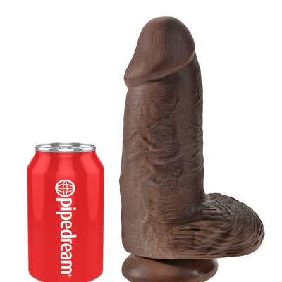 Pipedream - King Cock Chubby Cock with Balls (Dark Brown)