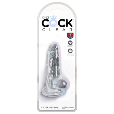 Pipedream - King Cock Clear Cock with Balls 4" (Clear)