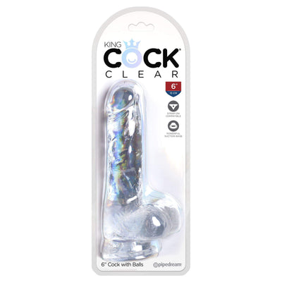 Pipedream - King Cock Clear Cock with Balls 6" (Clear)