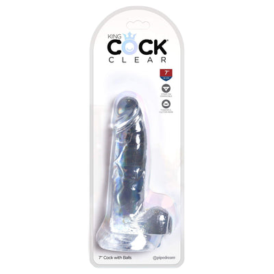 Pipedream - King Cock Clear Cock with Balls  Dildo 7" (Clear)