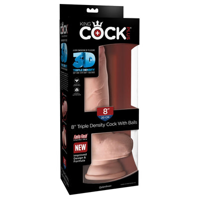 Pipedream - King Cock Plus Triple Density Cock with Balls 8" (Beige)