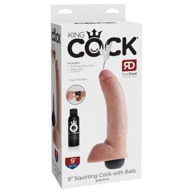 Pipedream - King Cock Squirting Cock with Balls 9" (Beige)