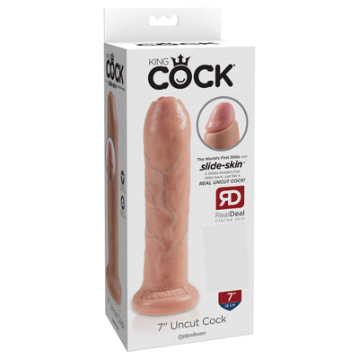 Pipedream - King Cock Uncut Dildo 7" (Beige)