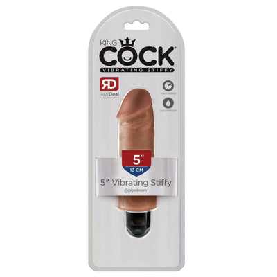 Pipedream - King Cock Vibrating Stiffy Dildo 5" (Tan)
