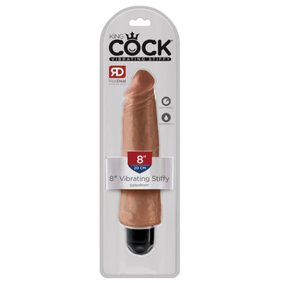 Pipedream - King Cock Vibrating Stiffy Dildo 8" (Tan)