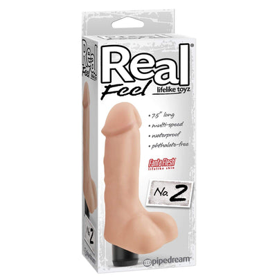 Pipedream- Real Feel No.2 Vibrating Dildo (Flesh)