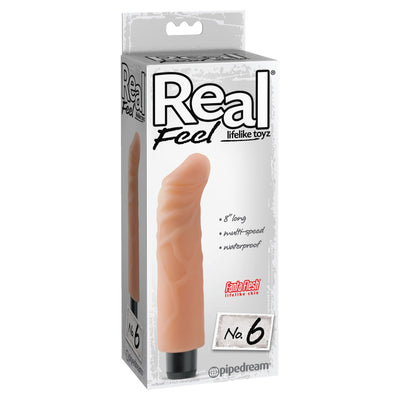 Pipedream - Real Feel No. 6 Vibrating Dildo (Beige)