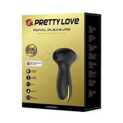 Pretty Love - Royal Pleasure Hammer Clitoral Air Stimulator Vibrator (Black)