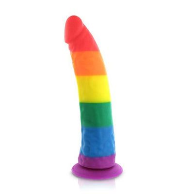 Pride Dildo - Silicone Rainbow Dildo 8"