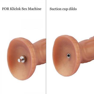 Ribbed Tentacle Dildo for Sex Machine, Suction Cup Silicone Dildo Wolf Sex Machine Female Automatic Dildo