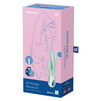 Satisfyer - Air Pump App-Controlled Air Pump Bunny 5 Rabbit Vibrator (Turquoise)