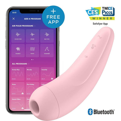Satisfyer - Curvy 2+ App-Controlled Clitoral Air Stimulator Vibrator (Pink)