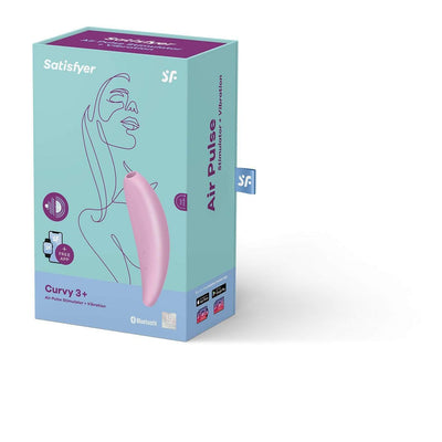 Satisfyer - Curvy 3+ App-Controlled Clitoral Air Stimulator Vibrator (Pink)