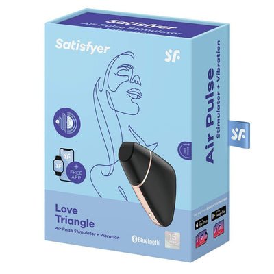 Satisfyer - Love Triangle App-Controlled Clitoral Air Stimulator Vibrator (Black)