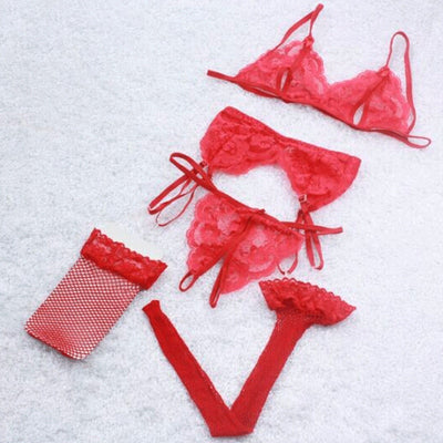 Sexy Sexo Open Bra Panties Erotic Sexy Lingerie Babydoll Women Sexy Costumes Underwear Set Lenceria Sex Clothes