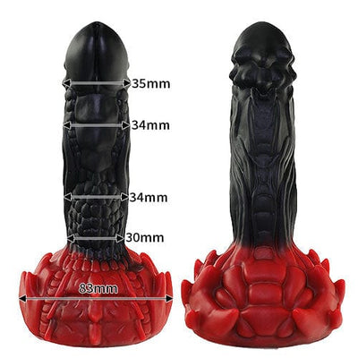 Tomax - Fire Dragon Slim Regular Silicone Dildo (Black)