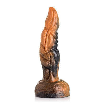 XR - Creature Cocks Ravager Rippled Tentacle Silicone Dildo (Orange/Black)